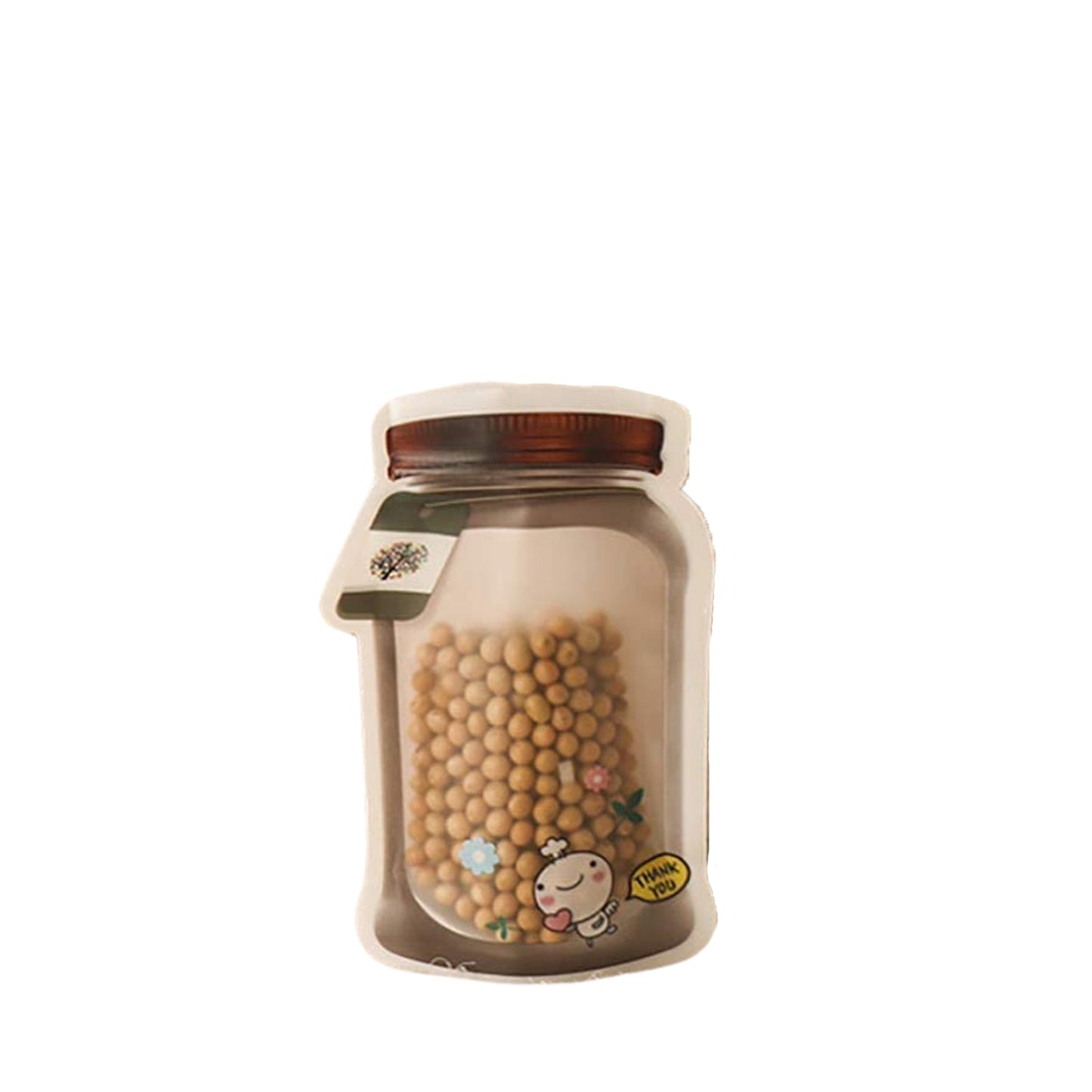 Plastic Transparent Small Jar Shaped Pouch With Zipper (1 Pc) - Discount Karo