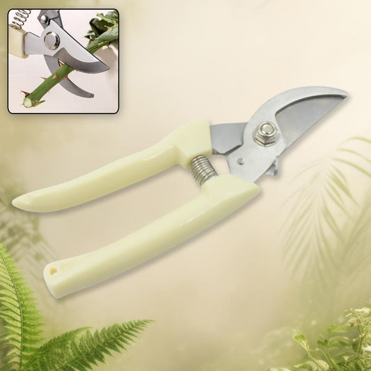 Stainless Steel Pruning Shears with Sharp Blades and Comfortable handle - Durable Hand Pruner for Comfortable and Easy Cutting, Heavy Duty Gardening Cutter Tool Plant Cutter for Home Garden | Wood Bran (1 Pc) - Discount Karo