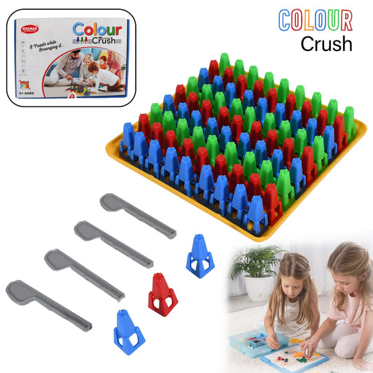 Plastic Color Crush Game Board, A Puzzle Game, Challenge's Educational Board Game's, Game for Kids & Adults, Birthday Gift (1 Set) - Discount Karo