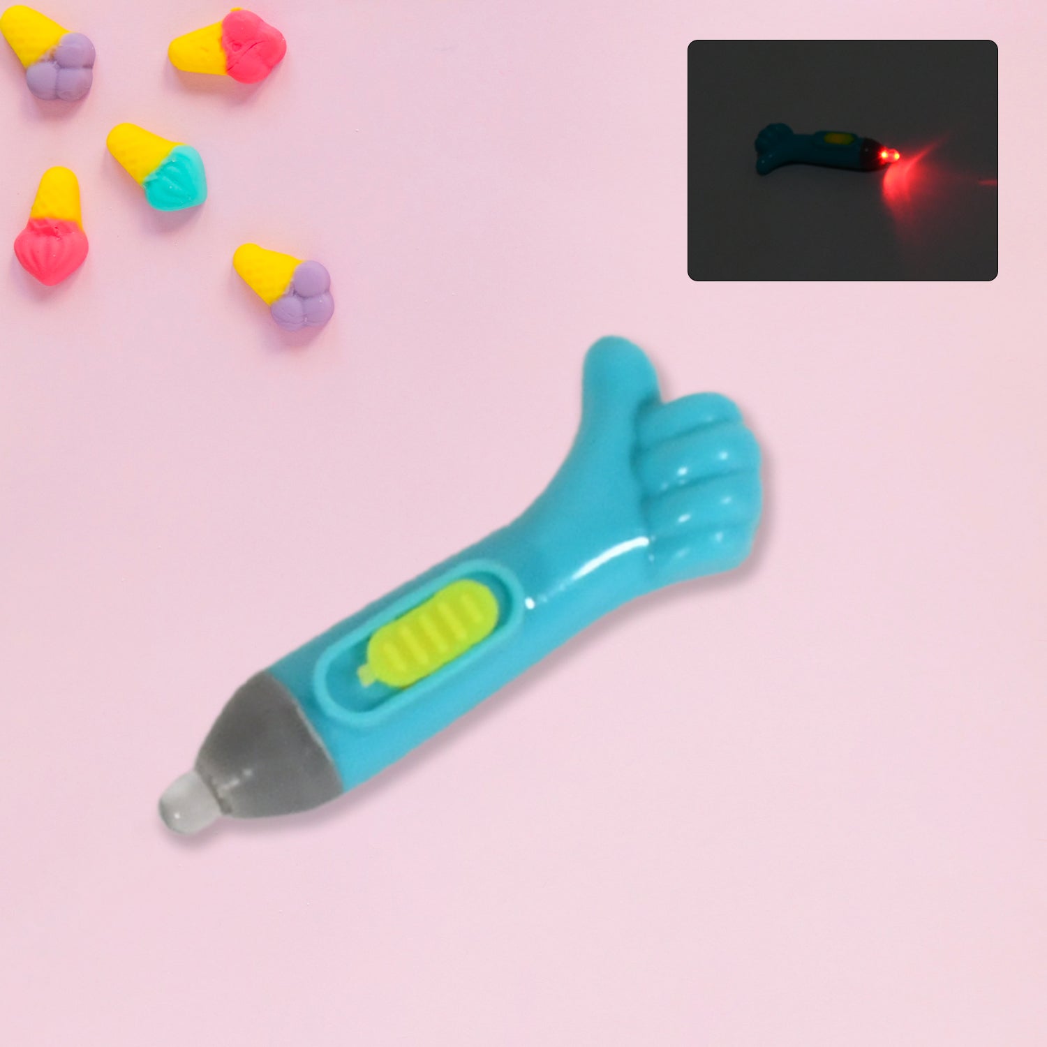 Thumb shaped light, lightning keychain, lightning toy, thumb shape LED light - Discount Karo