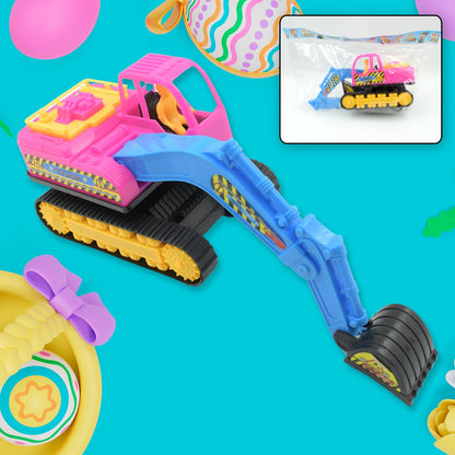 Friction Powered Construction JCB for Kids, Plastic Moving Smooth, Construction Vehicles for Kids | Construction Toy | Pull Back | Toys Mini Construction Series (1 Pc) - Discount Karo