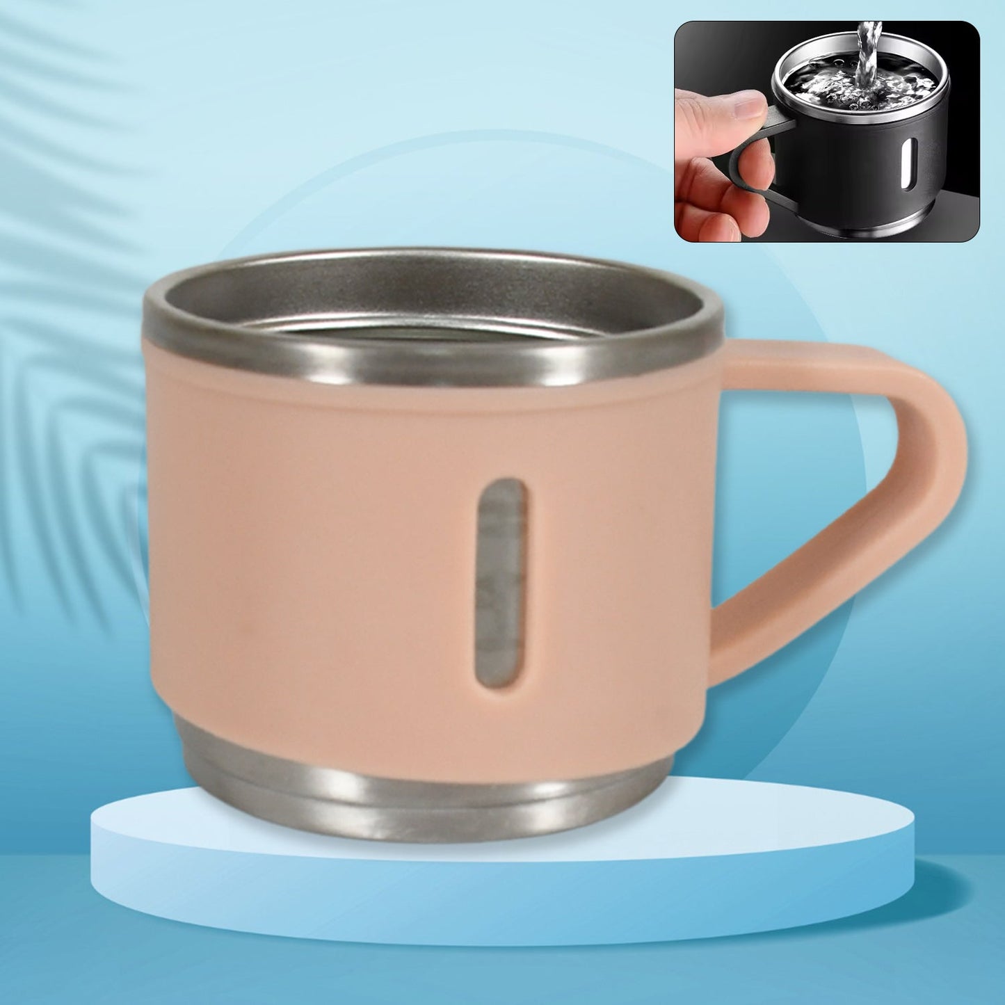 Stainless Steel Vacuum Coffee / Tea Cup, Tea Mug Hot Insulated Double Wall Stainless Steel, Coffee, and Milk Cup with Handle Easy To Carry: Coffee Cup (6 pc) - Discount Karo