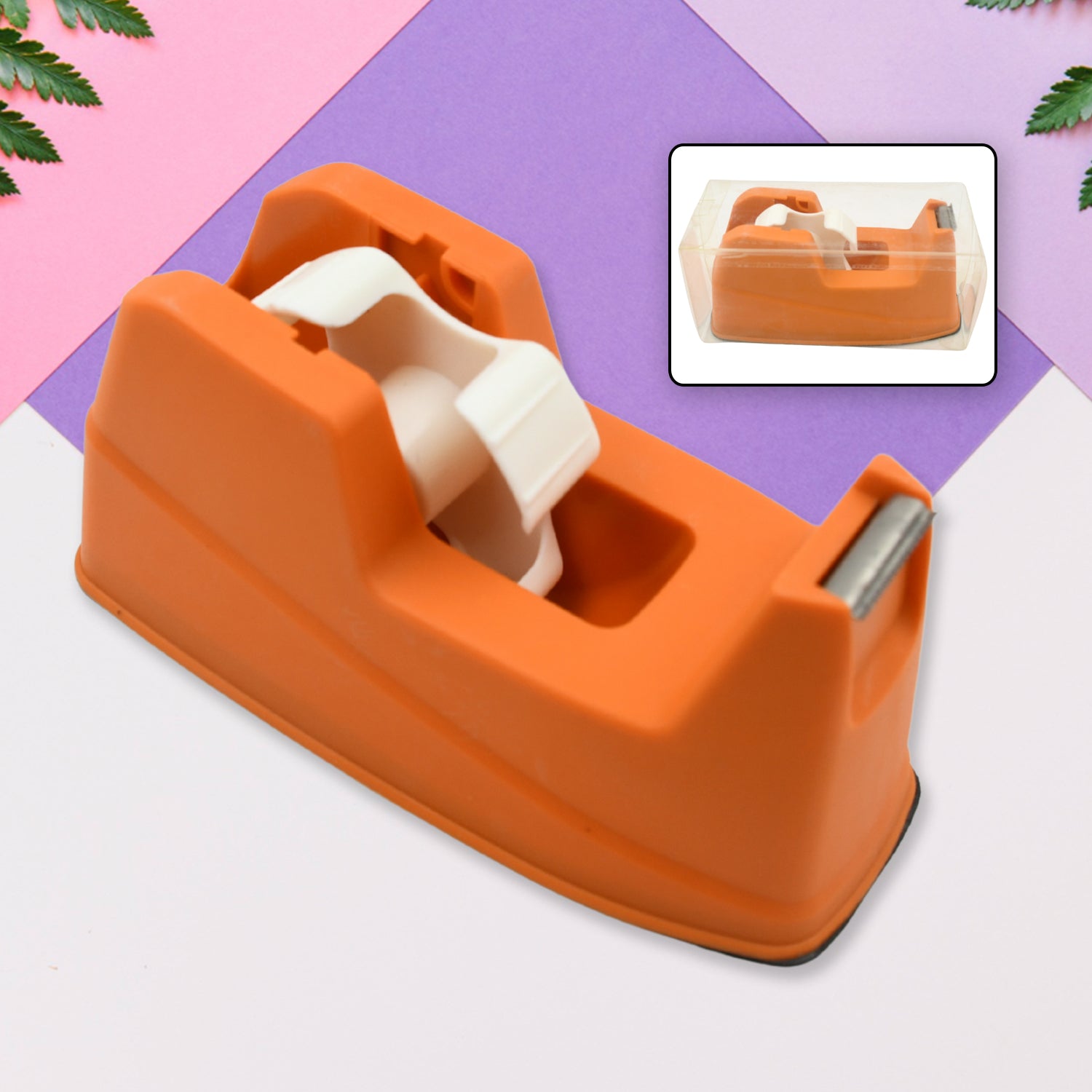 Plastic Tape Dispenser Cutter for Home Office use, Tape Dispenser for Stationary, Tape Cutter Packaging Tape (1 pc / 605 Gm) - Discount Karo