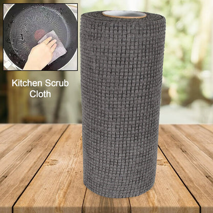 Durable Kitchen Scrub Cloth, Microfiber Cleaning Cloth Roll, Kitchen Wear-Resistant Cloth 20×22cm, Multipurpose Cleaning Cloths for Kitchen (1pc) - Discount Karo