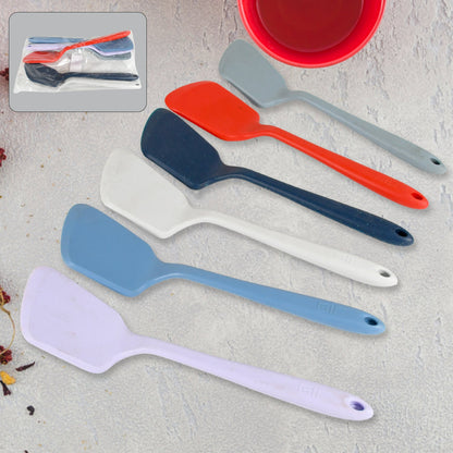 Multipurpose Silicone Spoon, Silicone Basting Spoon Non-Stick Kitchen Utensils Household Gadgets Heat-Resistant Non Stick Spoons Kitchen Cookware Items For Cooking and Baking (6 Pcs Set) - Discount Karo