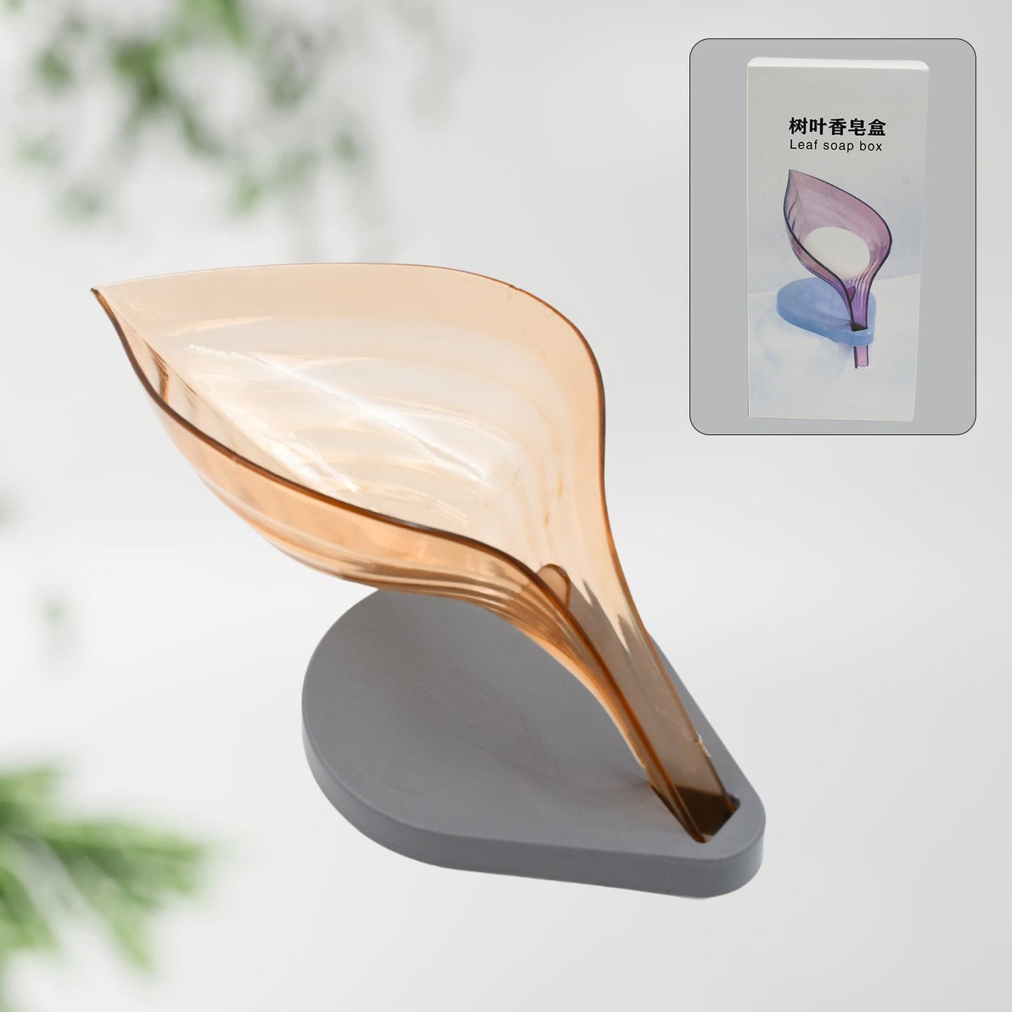 Plastic Leaf Shape Soap Box