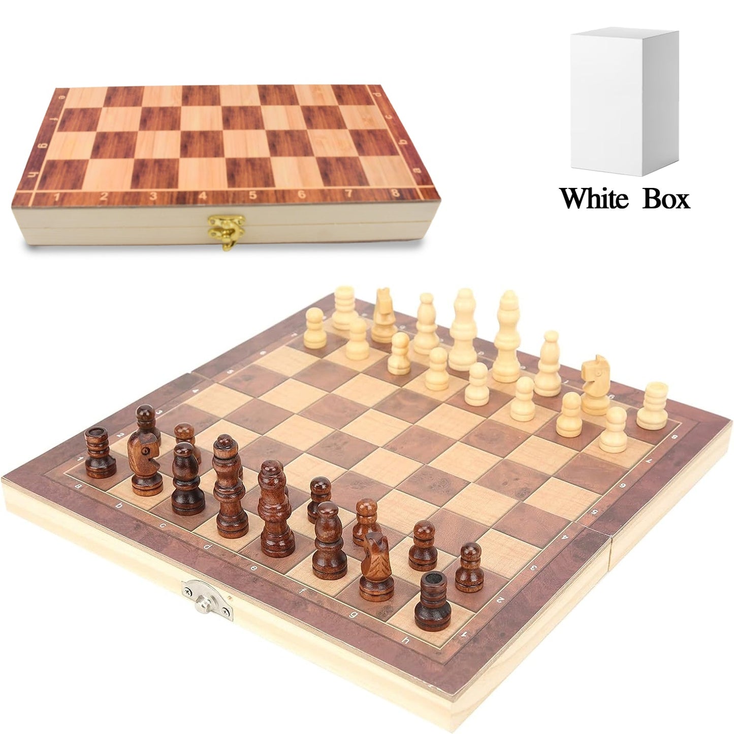 Foldable Wooden Chess Board Set (30 × 30 Cm / 1 Set) - Discount Karo