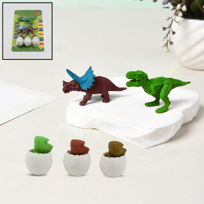 Dinosaur Shaped Erasers & Egg shape Eraser for Kids, Dinosaur Erasers Puzzle 3D Eraser, Mini Eraser Dinosaur Toys, Desk Pets for Students Classroom Prizes Class Rewards Party Favors (5 Pcs Set) - Discount Karo