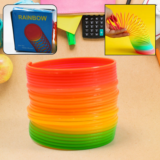 Rainbow Spring, Rainbow Spring Toys, Slinky, Slinky Spring Toy, Toy for Kids, for Kids Adults of All Age Group, for Birthdays, Compact and Portable Easy to Carry (1 Pc) - Discount Karo