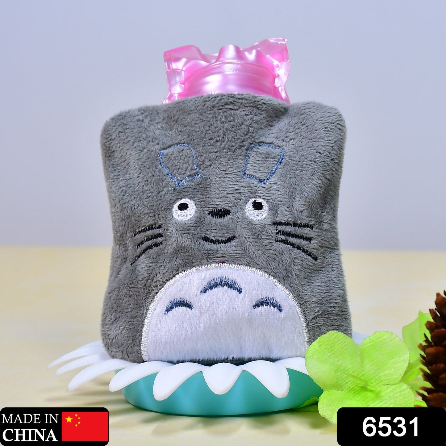 Totoro Cartoon Small Hot Water Bag with Cover for Pain Relief - Discount Karo