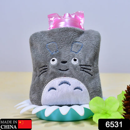 Totoro Cartoon Small Hot Water Bag with Cover for Pain Relief - Discount Karo