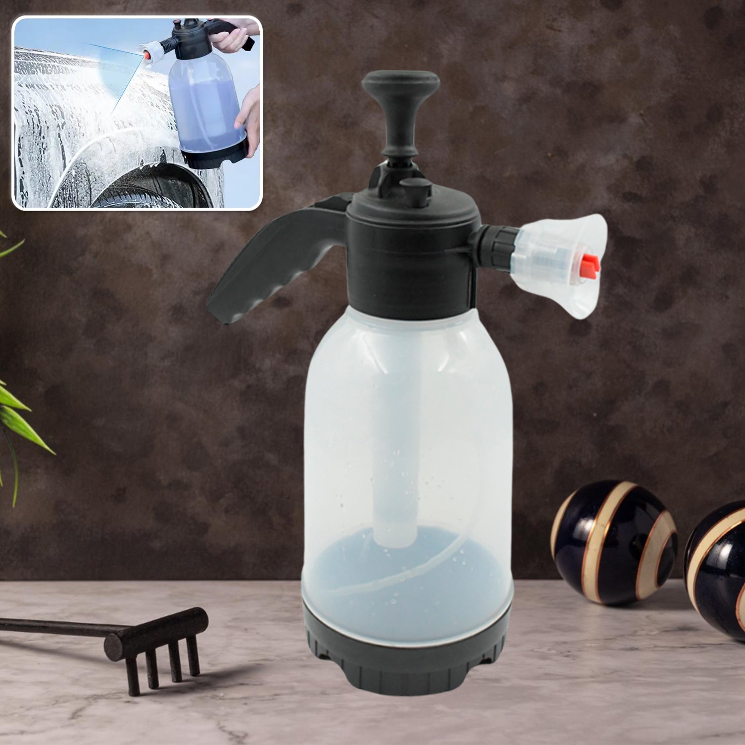 Pressure Sprayer 2 Litres Garden Sprayer Hand Pump Sprayer Foam Sprayer Watering Bottle for Indoor Plants Cleaning Outdoor Garden (2 Ltr.) - Discount Karo