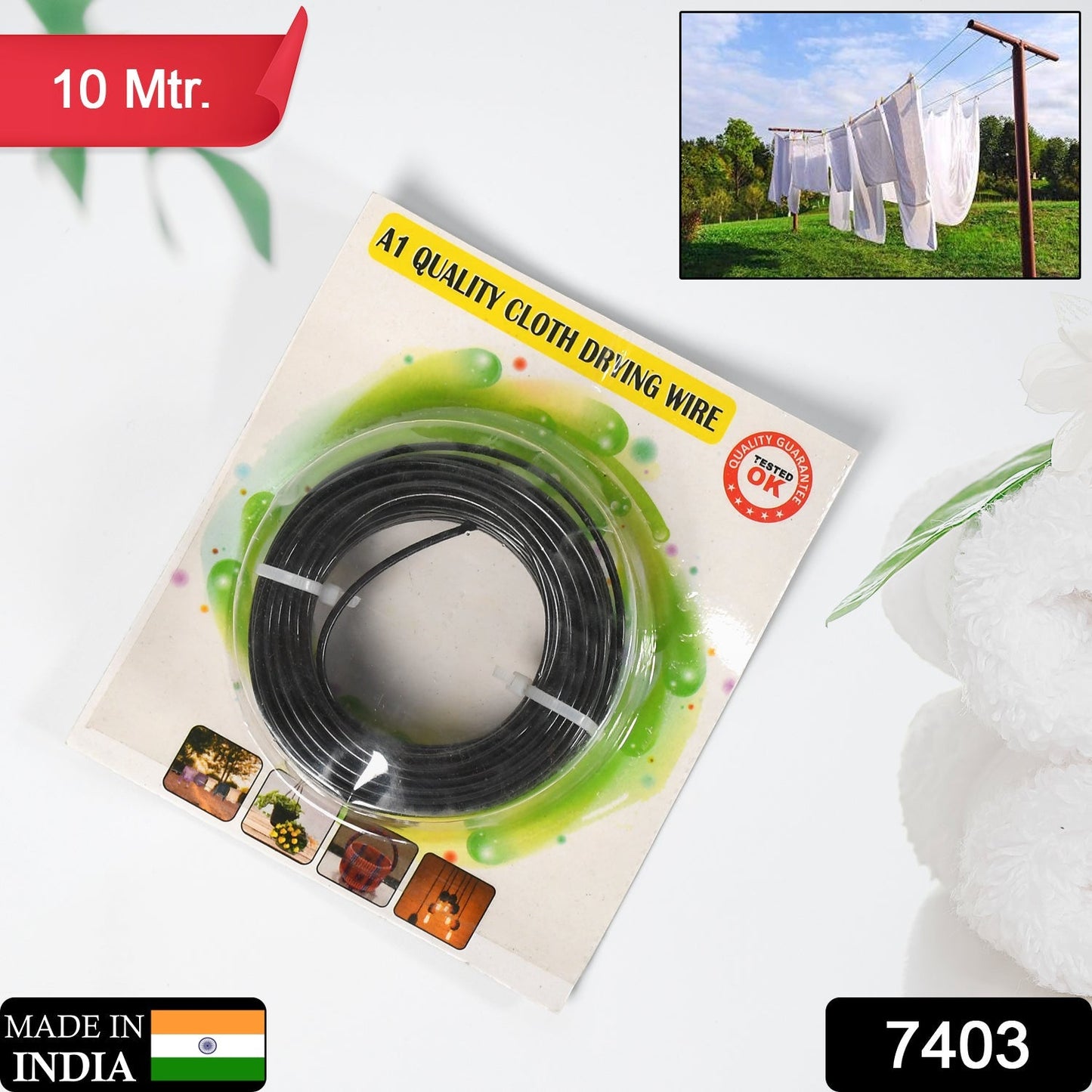 7403 Cloth Drying Wire High Quality Agriculture & Gardening Use Wire 10Mtr 