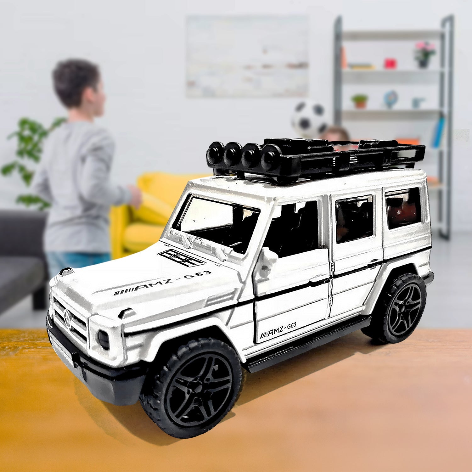 Alloy Metal Pull Back Die-cast Car, Jeep Model Car Off Road Die cast Metal Pullback Toy car with Doors Open Boys Gifts Toys for Kids Age 3+ Years (Pack of 1) - Discount Karo