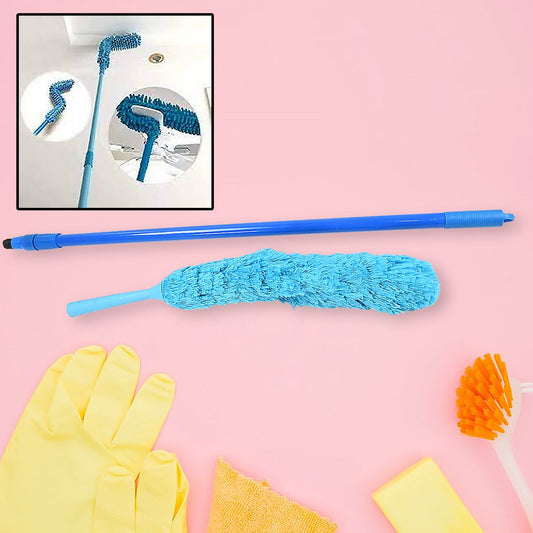 Long Handle Dust Cleaning Brush, Adjustable Microfiber dust Brush, Foldable Home appliances Ceiling Cleaner, Latest Home Improvement Products - Discount Karo