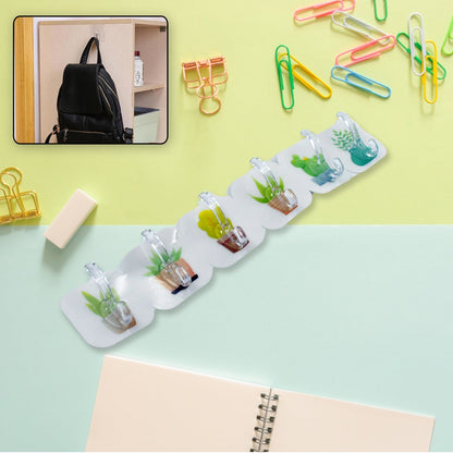 Transparent Adhesive Wall Hooks: Premium Quality, 6-Pack - Discount Karo