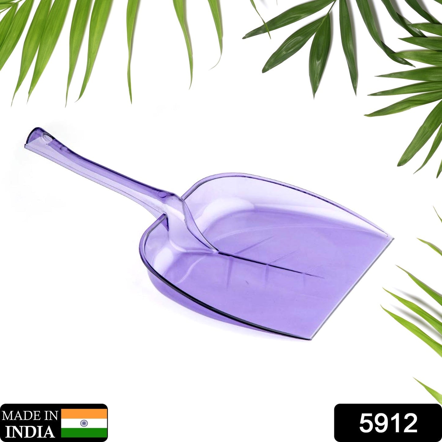 5912 Plastic Unbreakable Dustpan Big Size with Long Handle Dust Collector Pan for Home and Kitchen(Pack of 1pc) 