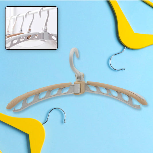 Portable Folding Clothes Hanger (1 Pc): 360° Rotation, Travel, Adjustable