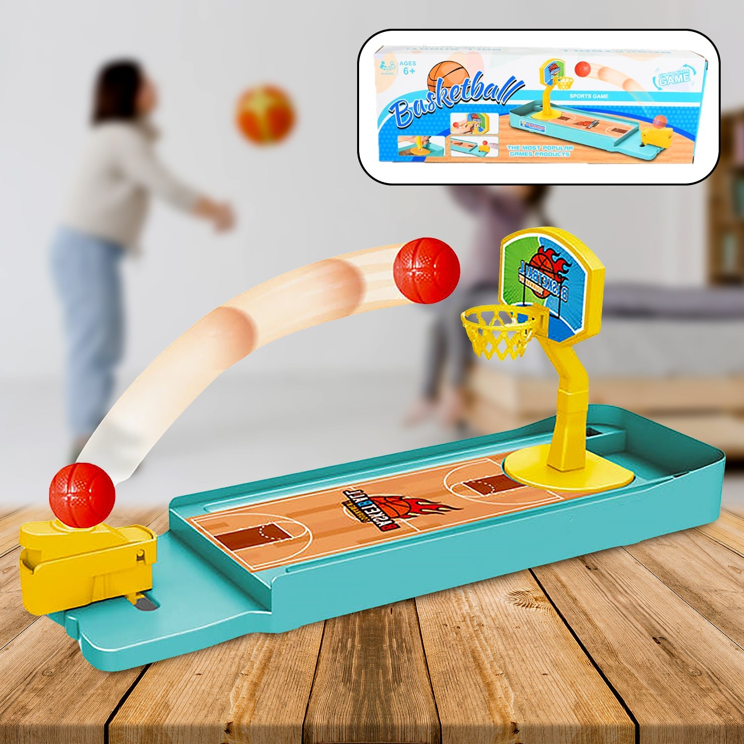 Mini Table Top Finger Basketball Game for Kids - Desktop Game for Kids & Adults, Basketball Finger Bowling Game, Fun Indoor Finger Bowling Game for Boys & Girls, Family Board Game - Discount Karo