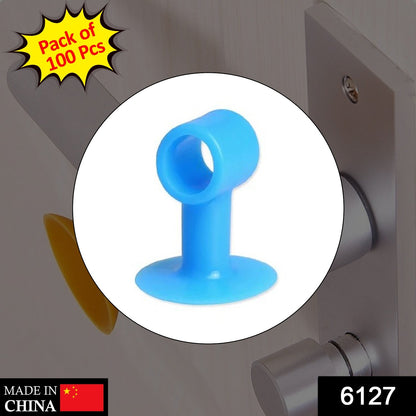 6127 Door Stopper Mini Anti-Collision Silicone Door Handle Crash Pad (Pack of 100Pc) 