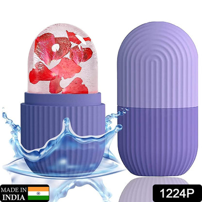 BEAUTY ICE ROLLER FOR FACE MASSAGER & EYE REUSABLE FACE ROLLERS FACIAL ROLLER ( Purple Color) - Discount Karo