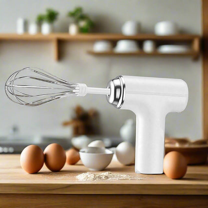 Wireless Hand Mixer, Charging Handheld  2pc portable Whisk Mini High Power Beater Baking Hand Held Mixer, Portable Kitchen Blender. - Discount Karo