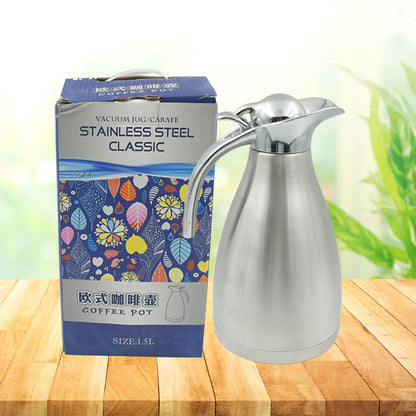 Vacuum Insulated Kettle Jug (Stainless Steel): 1.5L, 2L, 2.5L Sizes - Discount Karo