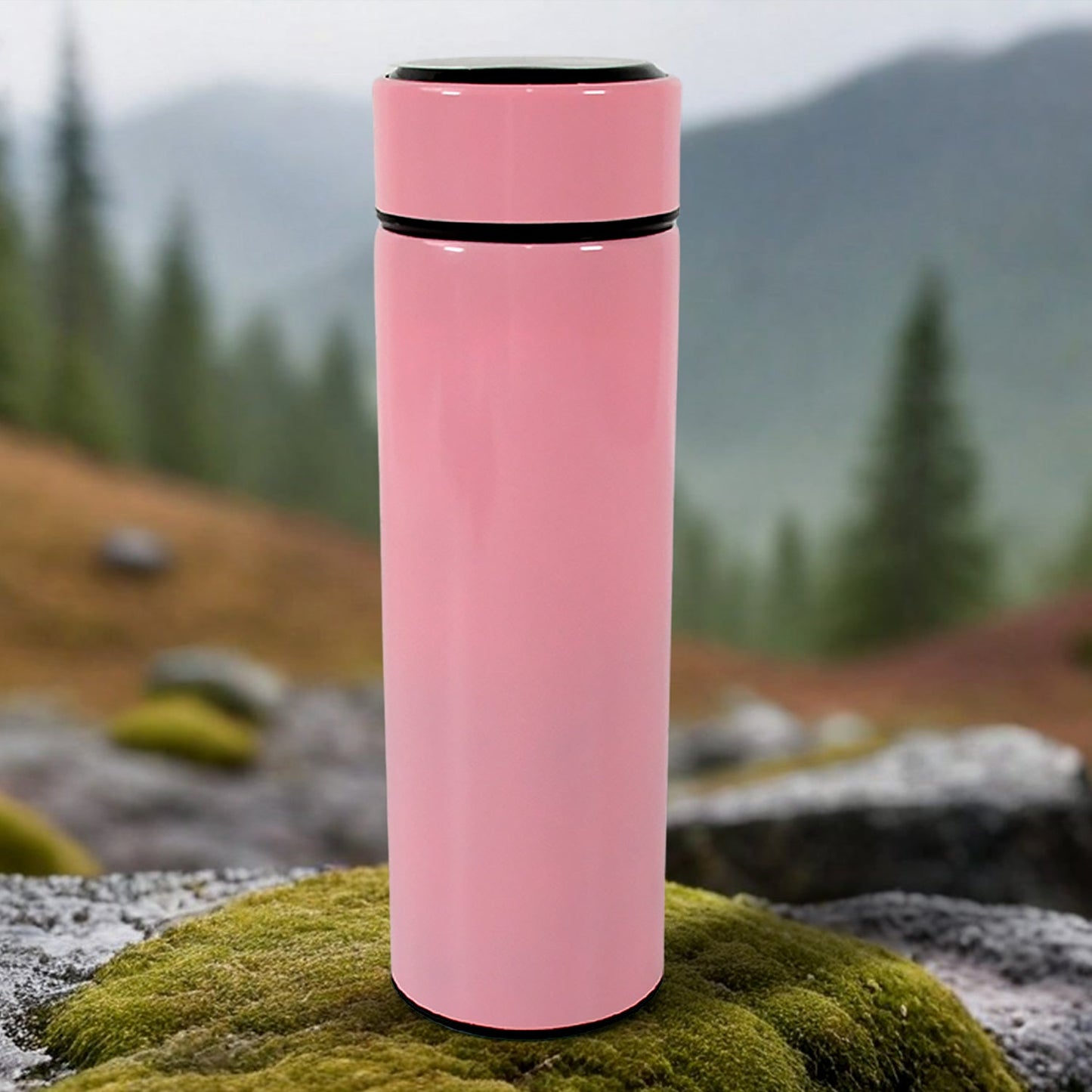 Smart Vacuum Insulated Water Bottle with LED Temperature Display, Cold & Hot | Leak Proof | Office Bottle | Gym | Home | Kitchen | Hiking | Trekking | Travel Bottle  (Mix Color & Design / 500 ML) - Discount Karo