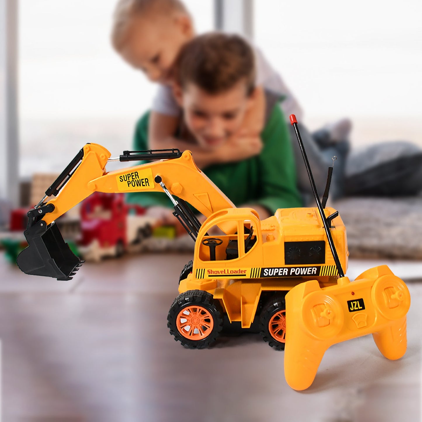 Plastic JCB Construction Toy Remote Control JCB Toys for Kids Boys, Super Power Remote Control JCB Truck Construction Toy (1 Set) - Discount Karo