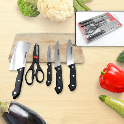 Stainless Steel 6 Piece Kitchen Knife Knives Set For Home Restaurant - Discount Karo