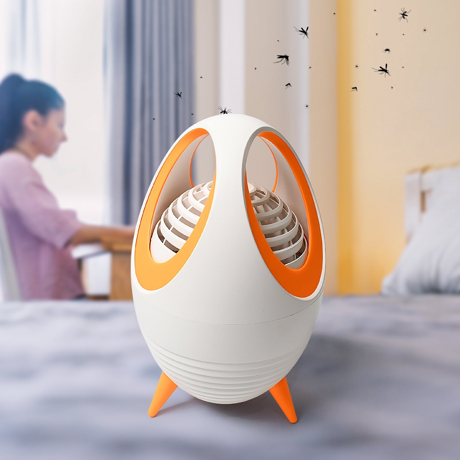 Electronic Mosquito Machine, Mosquito Trap Home Mosquito Killer, UV Light Wave Physical Mosquito Trap Repellent Lamp, Silent Safely Non-Toxic, Dorm Office Hotel Shops Led Mosquito Killer Lamp - Discount Karo