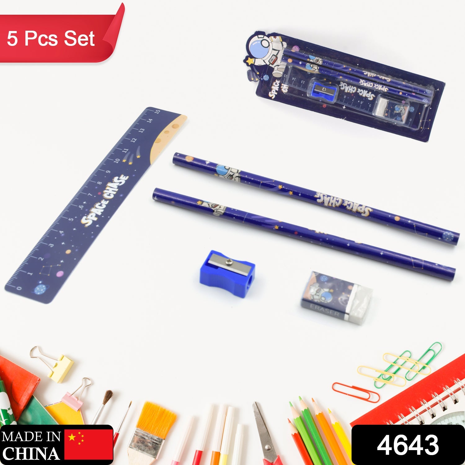 Fun & Functional! 5-in-1 Cartoon Pencil Set for School & Play (5 Pc) - Discount Karo