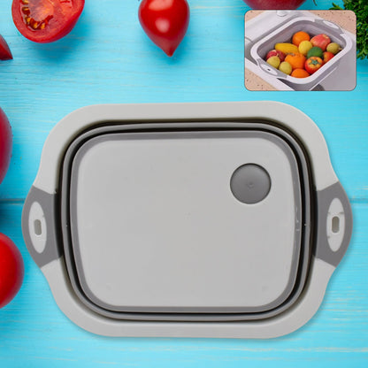 Collapsible Cutting Board with Dish Tub Basket - Discount Karo