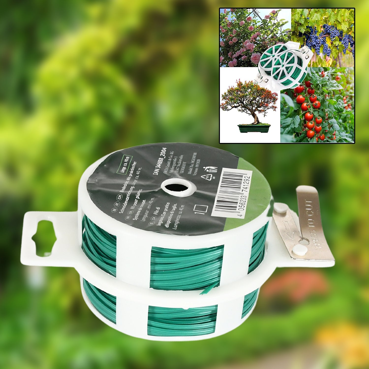 Garden Wire, Sturdy Plant Ties for Support, Garden Ties with Cutter for Tomatoes Vines, Plant Wire Tie Wire for Indoor, Outdoor, Home and Office Use (50 Mtr) - Discount Karo