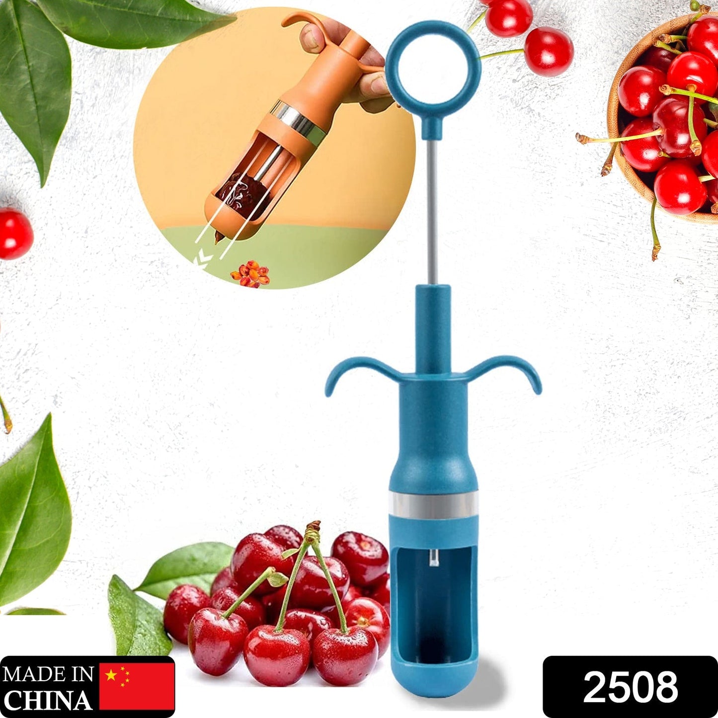 Cherry Pitter Tool, One Hand Operation Cherry Corer Pitter Remover Tool Best, Cherry Pit Kitchen Tools for Cherries Jam Quick Removal Fruit Stones (1pc). - Discount Karo