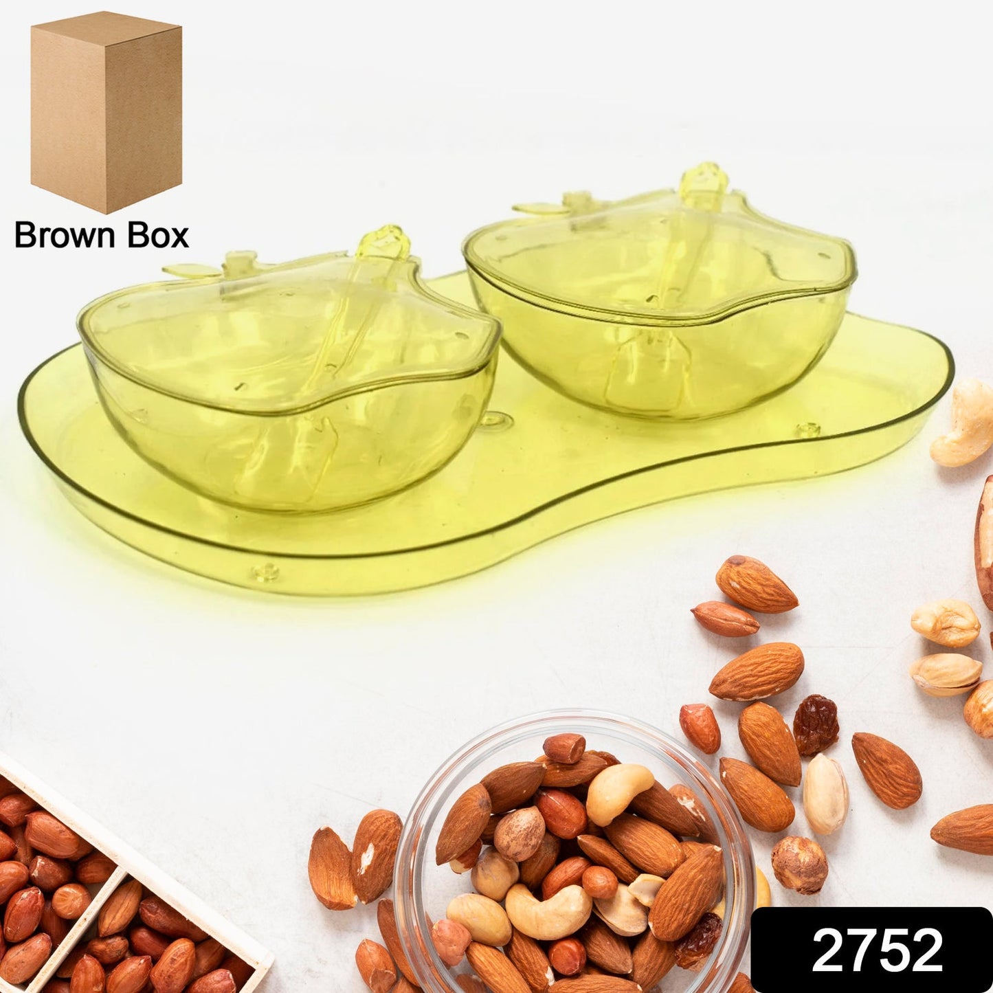 Apple Shape Tray Bowl Used For Serving Snacks And Various Food Stuffs. - Discount Karo