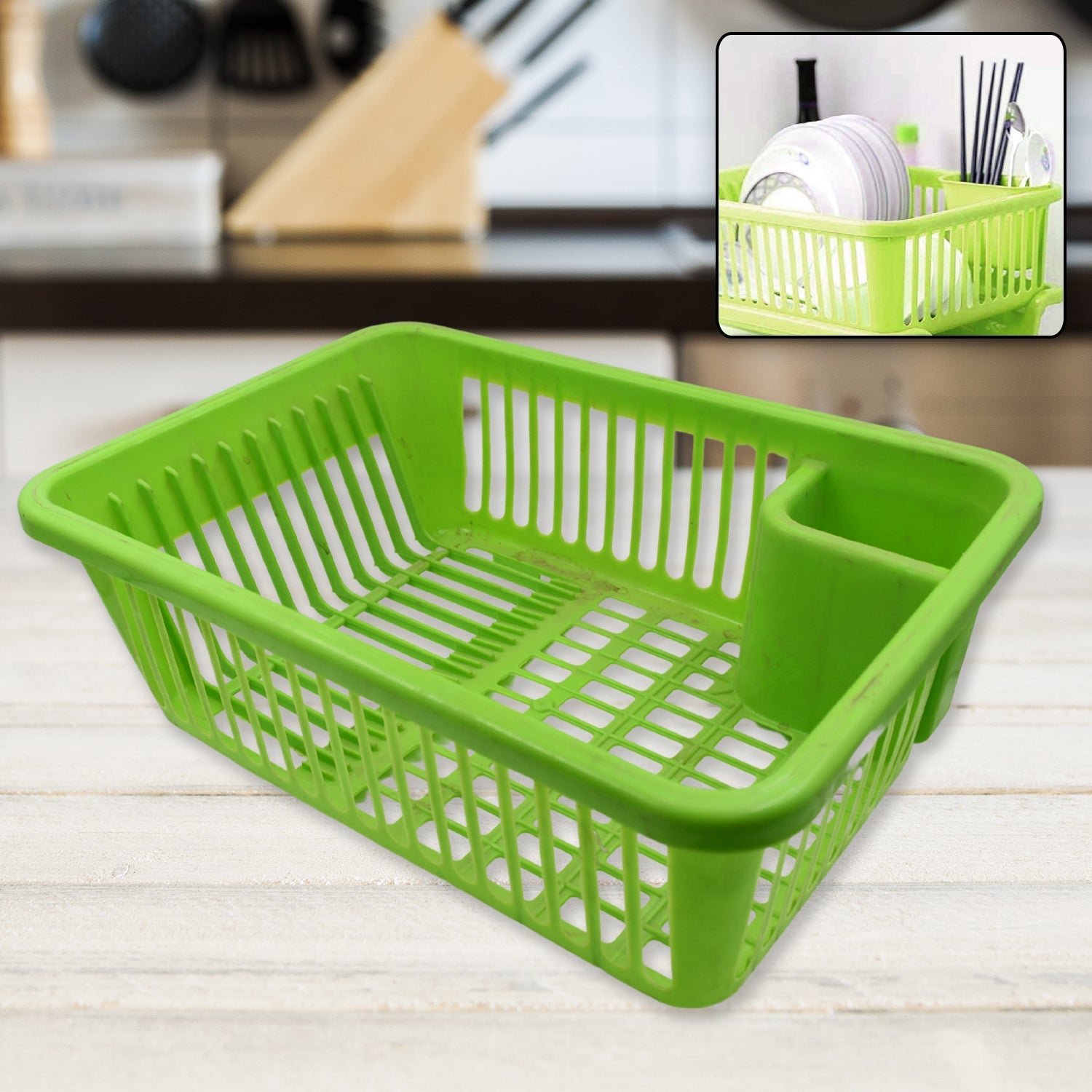 Multipurpose Plastic Kitchen Basket, Dish, Vegetables and Fruits Washing, Laundry cloath Multipupose Organizer Basket (43x30 Cm) - Discount Karo