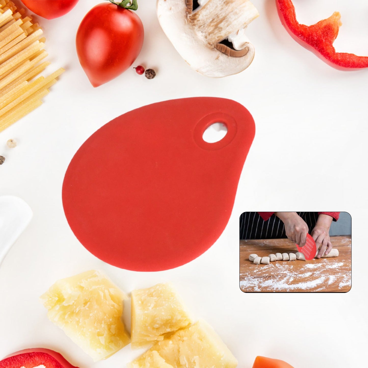 Silicone Cream Scraper Bread Cake Pastry Dough Slicer Hanging Cafe Kitchen Multi-Purpose Smooth Spatula Baking  (1 Pc) - Discount Karo