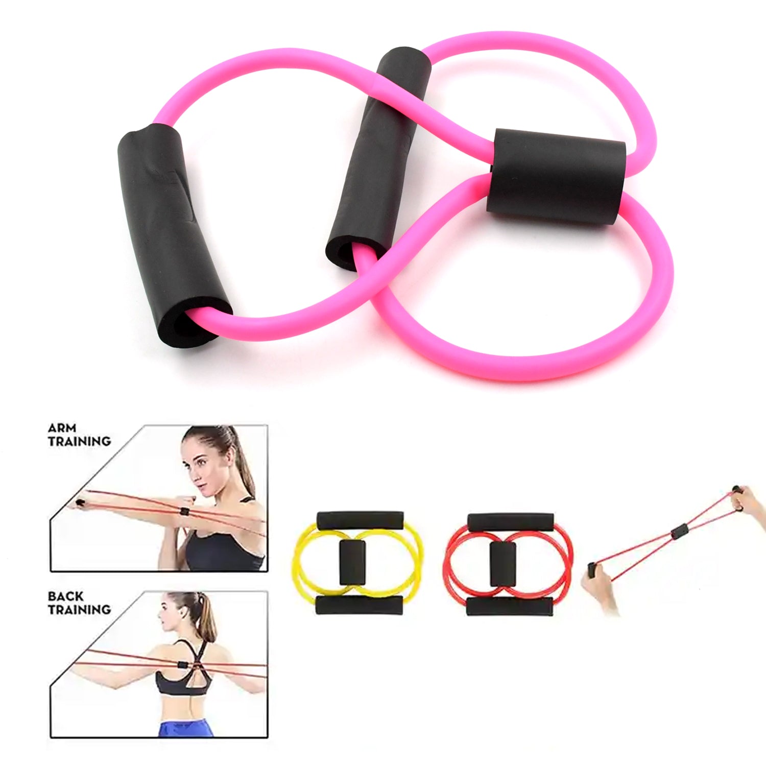 Sport Resistance Loop Band (1 Pc): Exercise, Yoga, Fitness, Mix Color - Discount Karo