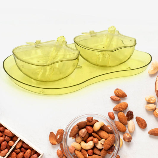 Apple Shape Tray Bowl Used For Serving Snacks And Various Food Stuffs. - Discount Karo