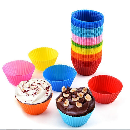 Silicone cupcake Shaped Baking Mold Fondant Cake Tool Chocolate Candy Cookies Pastry Soap Moulds (6 pc) - Discount Karo