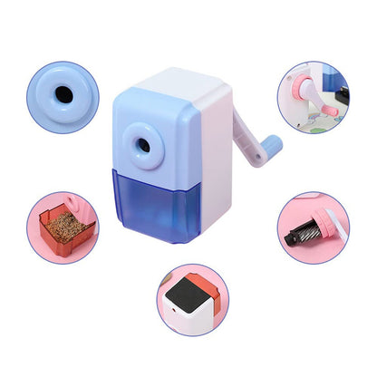 Pen Pencil Sharpener | Simple Student Office Pencil Sharpener | Fashionable and Convenient Non-Slip Base Pencil Sharpener，Lightweight Manual Sharpener, Non-Slip Handle (1 Pc) - Discount Karo