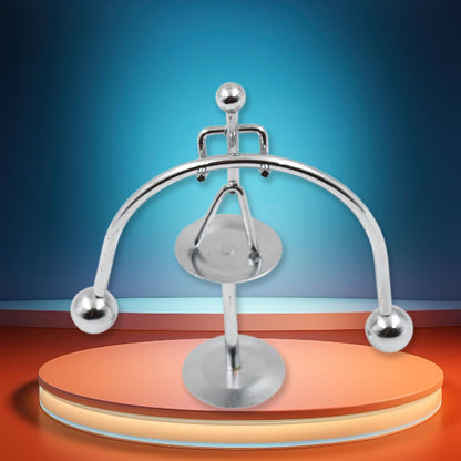 Mini Steel Balance Toy (1 Pc): Desk Decor, Perpetual Motion, Physics Toy - Discount Karo