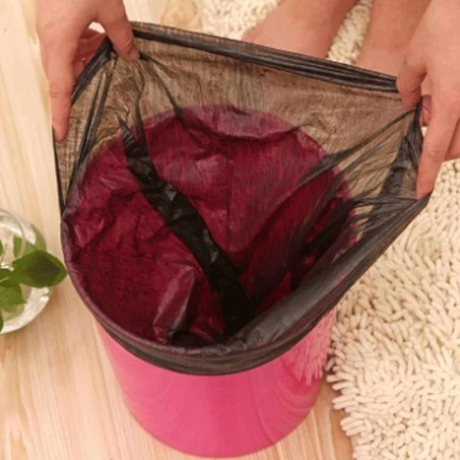 Black Garbage Bags / Dustbin Bags / Trash Bags 45x50cm (1Pc) - Discount Karo