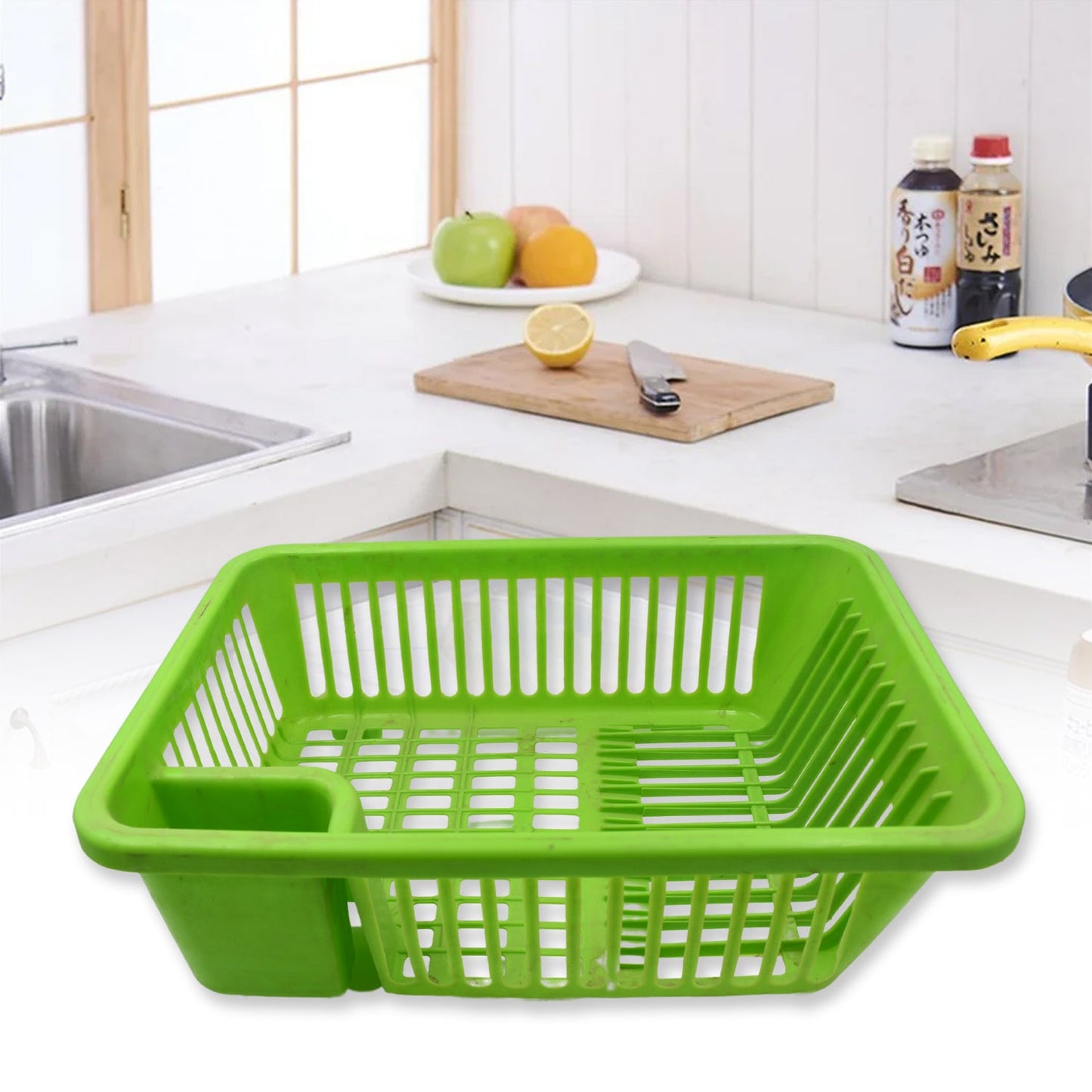 Multipurpose Plastic Kitchen Basket, Dish, Vegetables and Fruits Washing, Laundry cloath Multipupose Organizer Basket (43x30 Cm) - Discount Karo