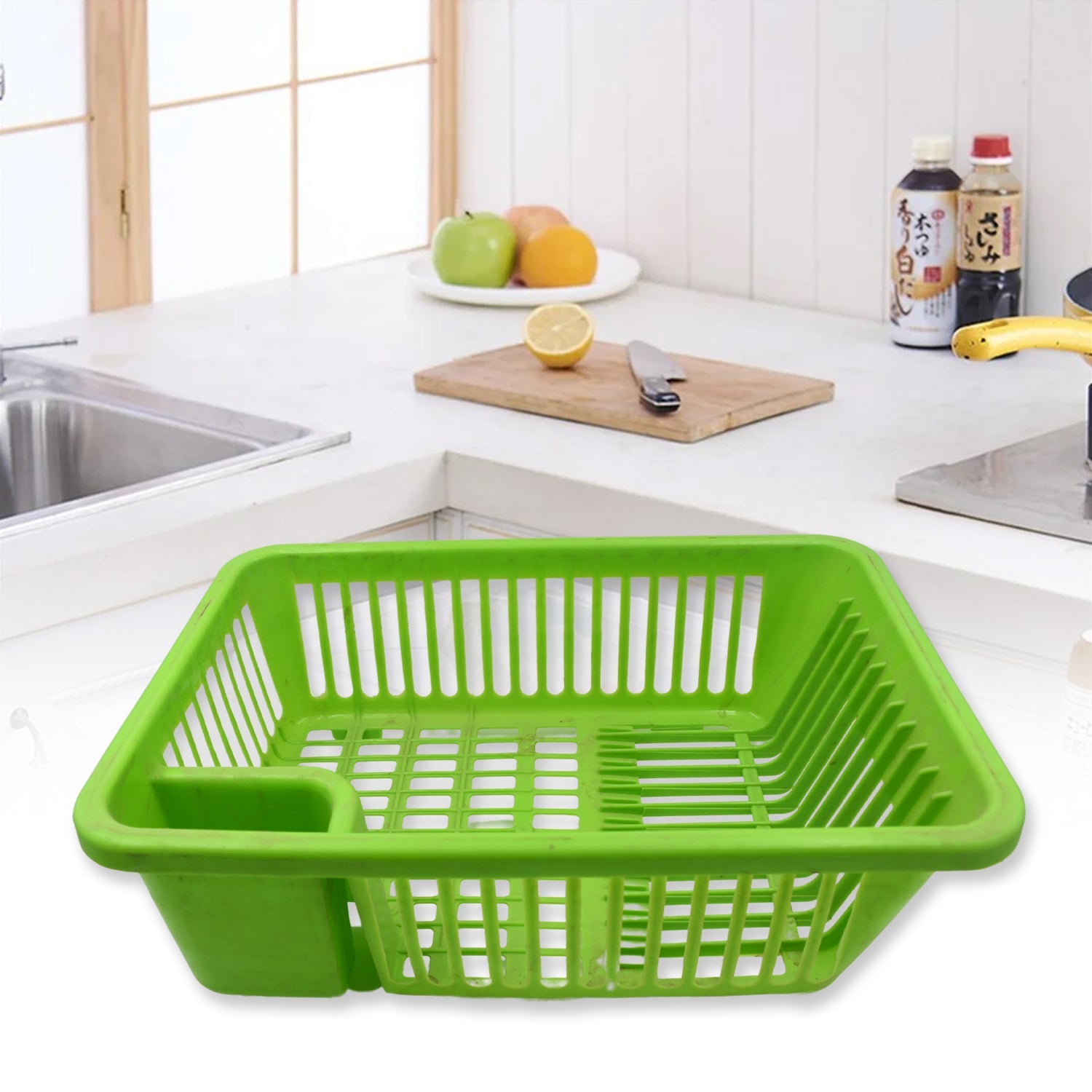 Multipurpose Plastic Kitchen Basket, Dish, Vegetables and Fruits Washing, Laundry cloath Multipupose Organizer Basket (43x30 Cm) - Discount Karo