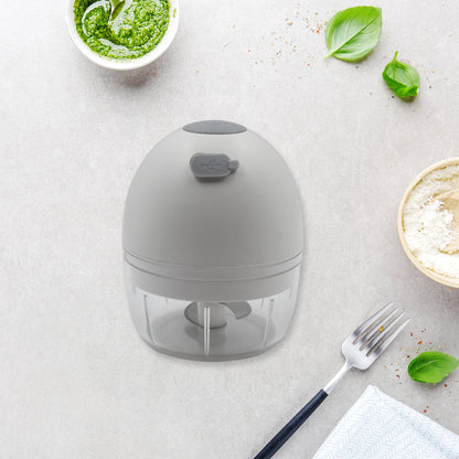 Chopper for Kitchen Electric, Rechargeable Garlic Chopper, Cordless Mini Food Processor, Portable Food Chopper with Detachable Stainless Steel Blade for Garlic, Ginger, Onion, Meat (200ML) - Discount Karo