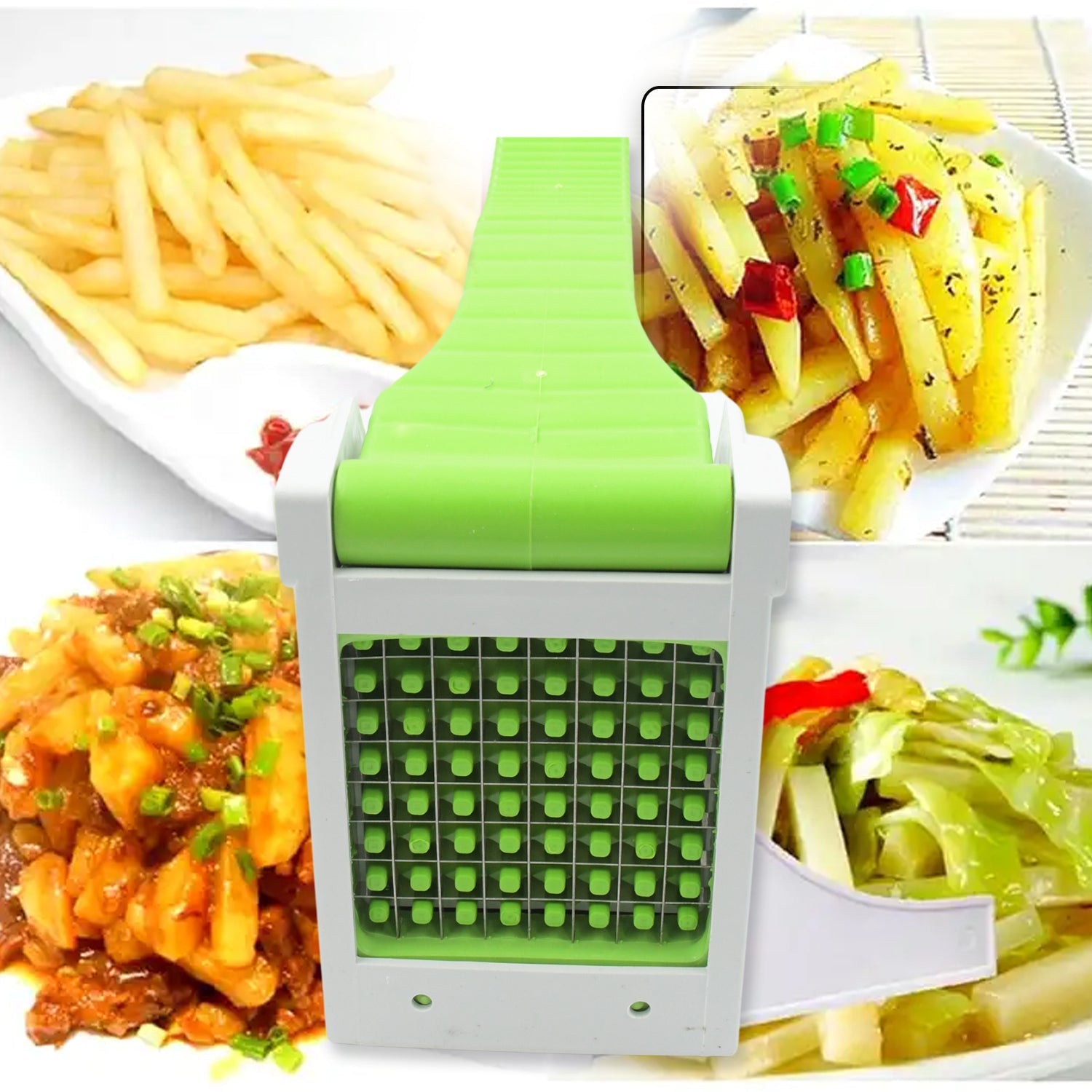 French Fries Chips Maker Machine | Snacks Cutter / Chipser | Vegetable Slicer / Chopper | Kitchen Gadgets | Kitchen Tool & Accessories - Discount Karo