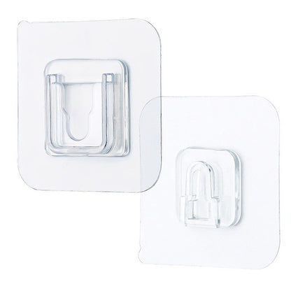 7433 Transparent Adhesive Male Hook Used For Hanging Various Types Of Items (1Pc) 