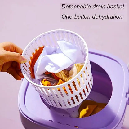 Mini Washing Machine Foldable Mini Washer with Drain Basket Portable Washing Machine Foldable for Laundry Travel Camping RV Baby Clothes